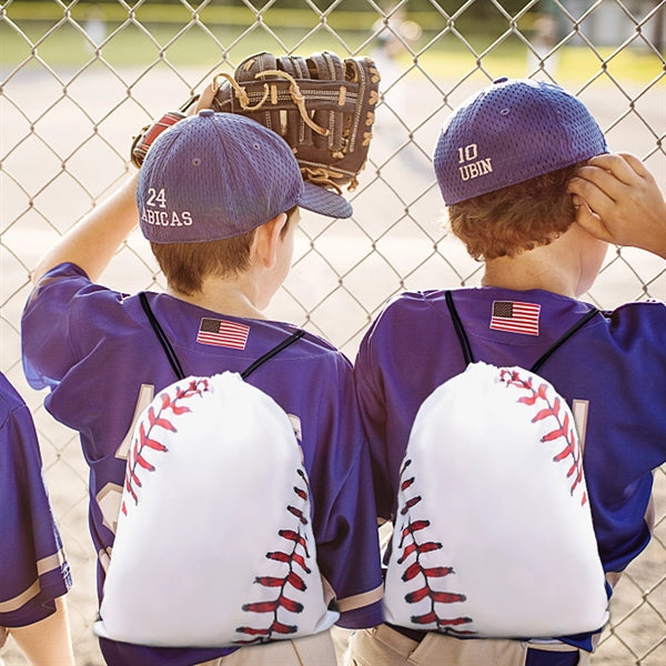 Baseball Drawstring Backpack