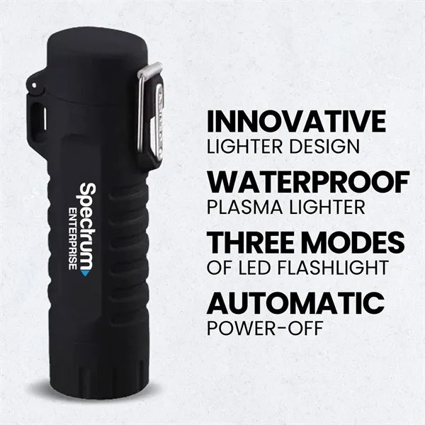 Usb Electric Lighter With Led Flashlight