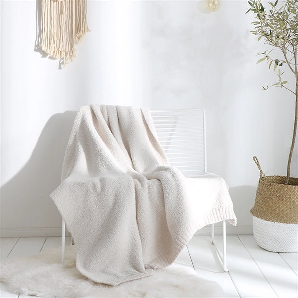 Knitted Throw Blanket Super Soft Warm Lightweight Fluffy