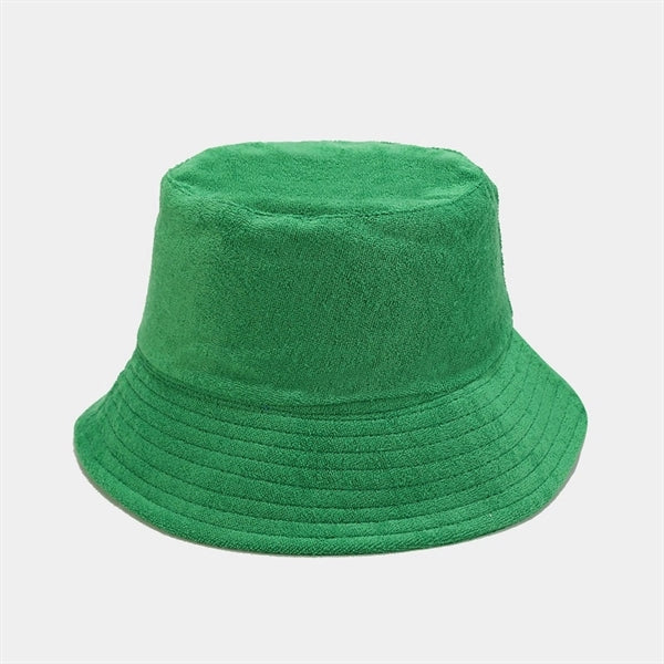 Travel Terrycloth Towel Bucket Hat With Embroidered Logo
