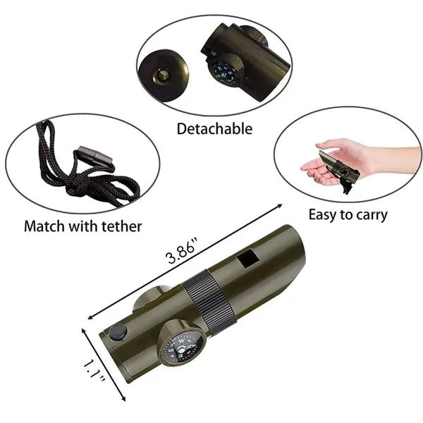 Multifunctional Emergency Survival Whistle 7 in 1