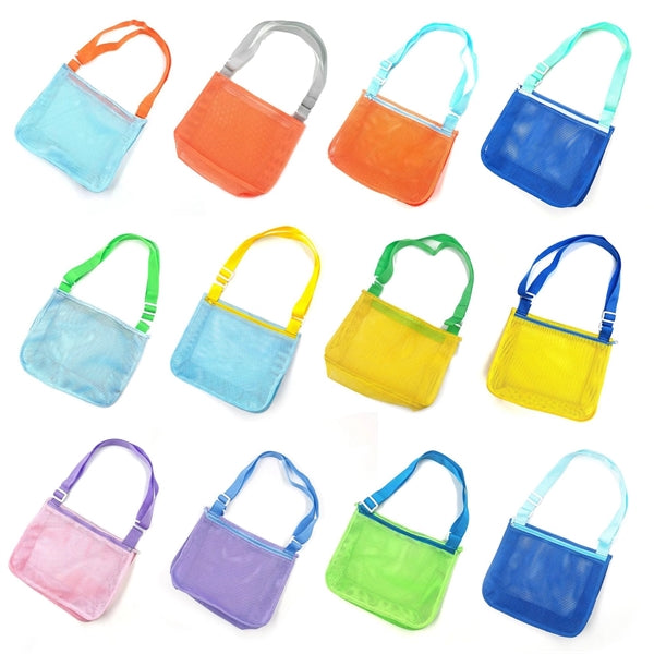 Kids Adjustable Straps Beach Toy Mesh Bag