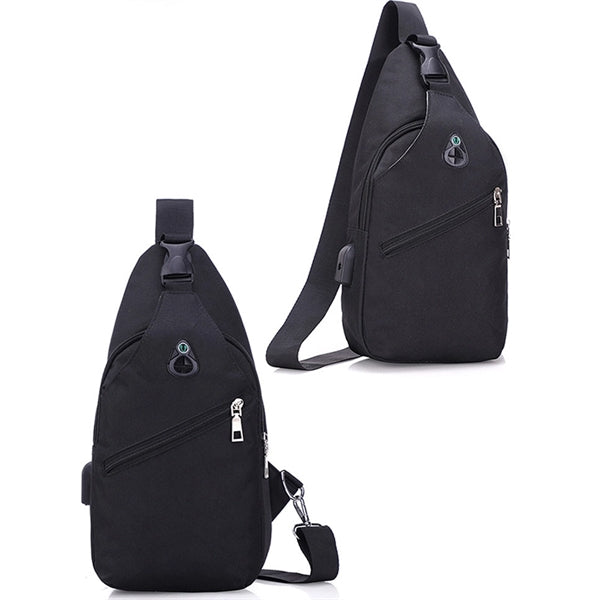 Waterproof Crossbody Backpack With USB Charging Port