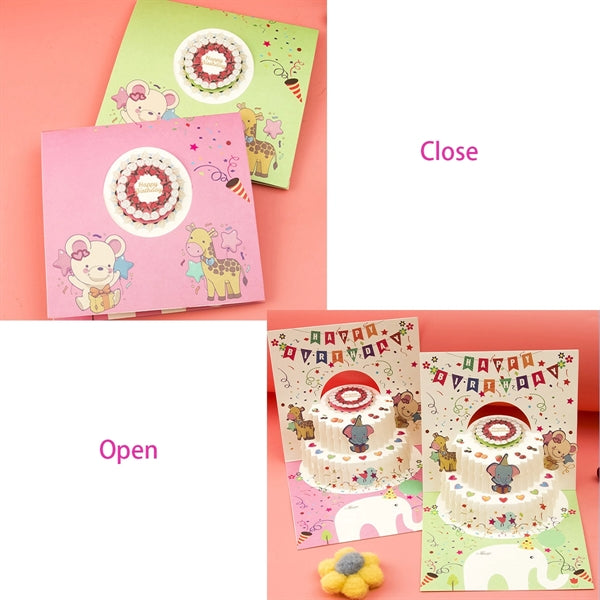 3D Pop Up Birthday Cake Greeting Card
