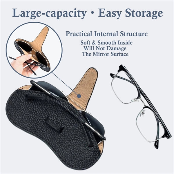 Portable Soft Leather Glasses Pounch
