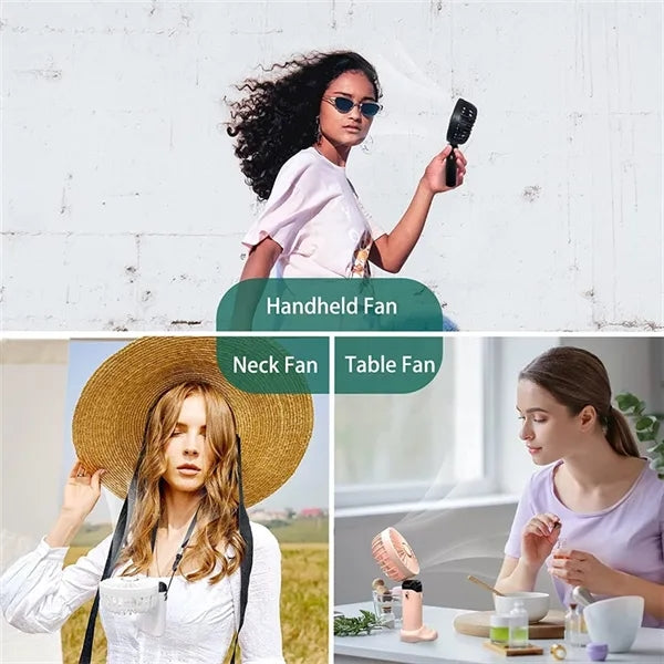 Rechargeable Mini Handheld Pocket Hanging Neck Cooling Fan