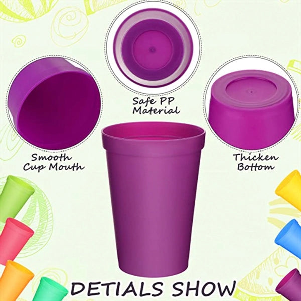 8 Pcs Rainbow Plastic Cups