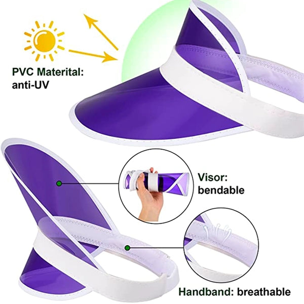 Plastic Clear Sun Visors