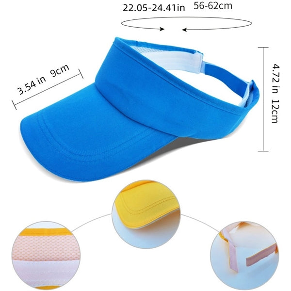 Sports Visor Adjustable UV Protection Sun Hat Cap