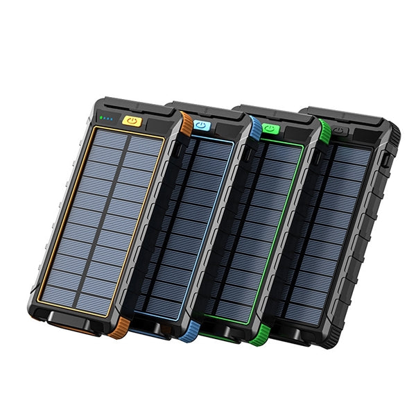 Solar Power Bank with LED Flashlight