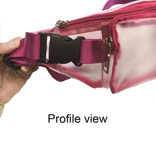 Waterproof PVC Clear Fanny Pack/Waist Bag w/Zipper