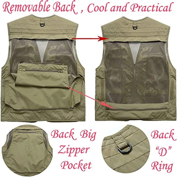 Casual Outdoor Work Safari Fishing Photo Vest