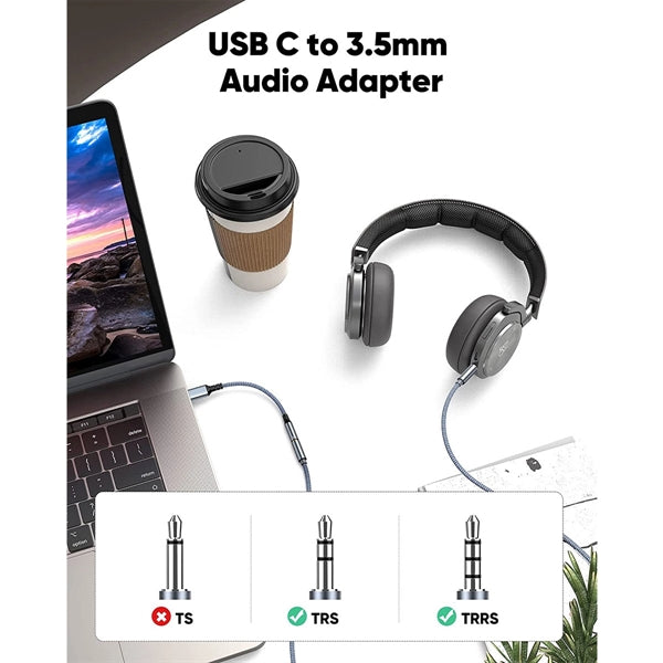 USB Type C to 3.5mm Female Headphone Jack Adapter