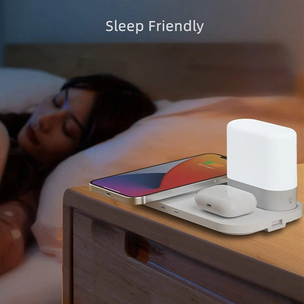 15W 4 in 1 Night Light Wireless Charging Station
