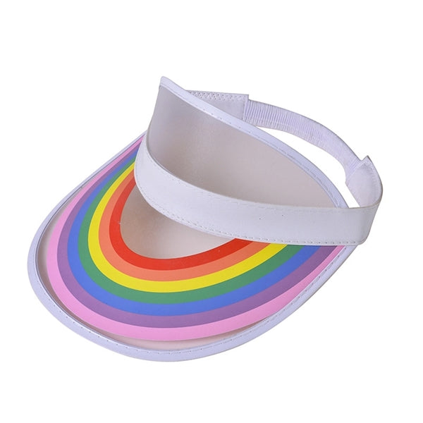 Clear Rainbow PVC Sun Visor