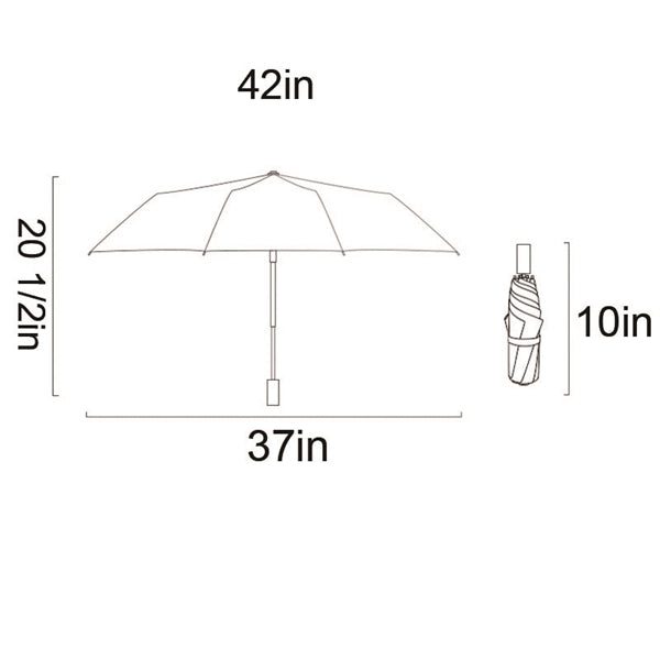 42" Full Color Arc Manual Telescopic Folding Umbrella