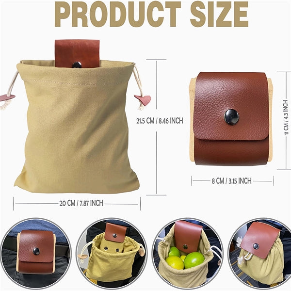 Canvas Foraging Bag Pouch for Hiking