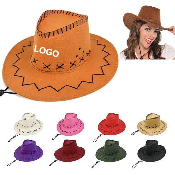 MOQ20 suede cowboy sombrero