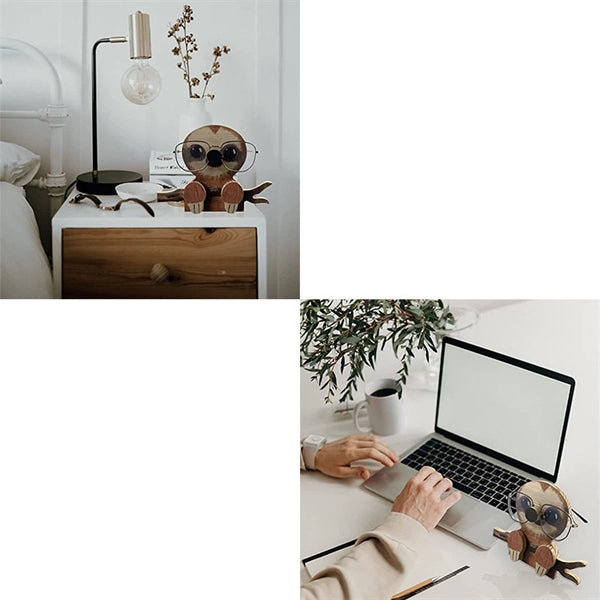 Creative wooden Animal Eyeglasses Holder