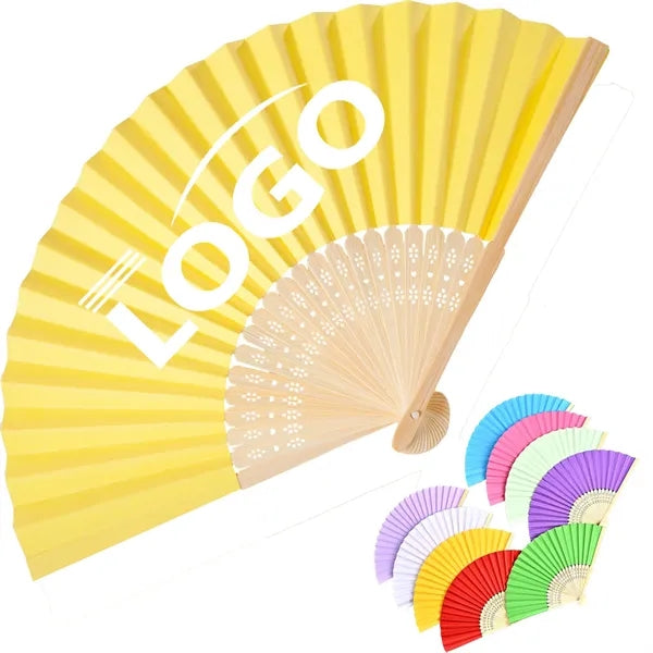 Bamboo Foldable Paper Handed Fan