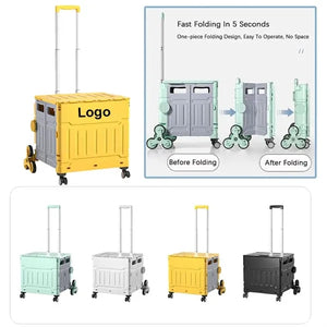 Quik Cart Collapsible Rolling Crate on Wheels