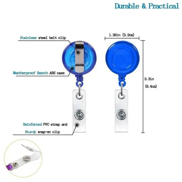 Plastic Easy To Pull Badge Hanging /Telescopic Buckle
