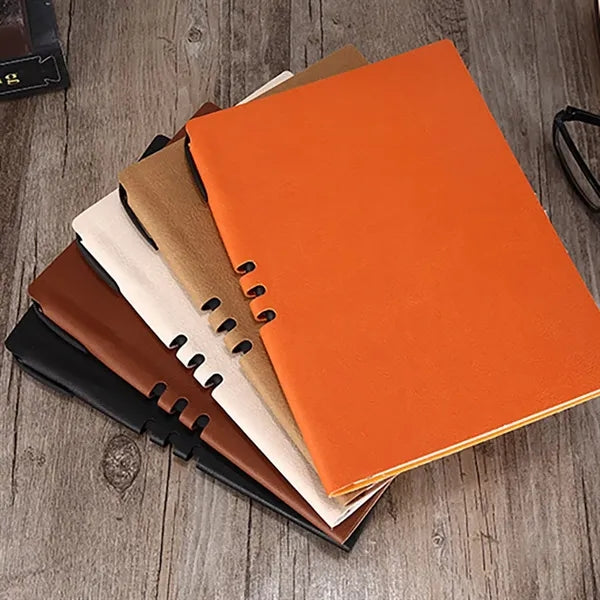Pu Leather Journals Notebooks with Pen Holder Travel Diary