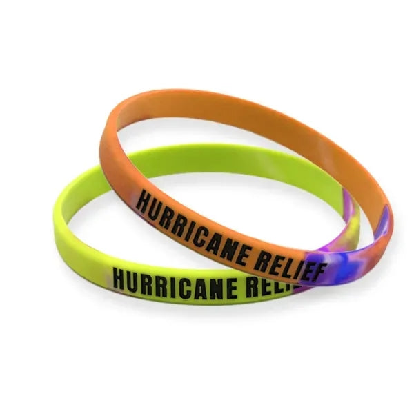 1/4" Debossed Color Filled Wristband-H