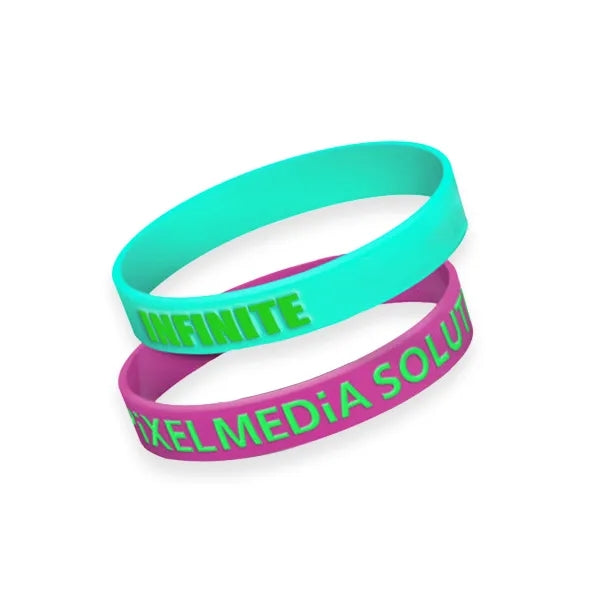 Custom Embossed Printed Silicone Wristbands-H