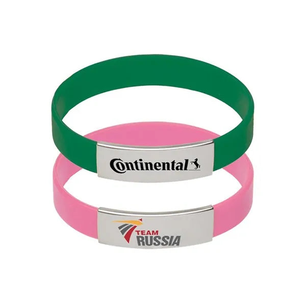 Metal Clip Silicon Wristbands