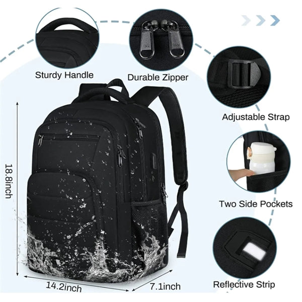 Waterproof Laptop Backpack 17 Inch Large Travel Bag