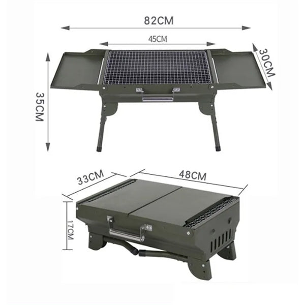 Portable Foldable Camping Charcoal BBQ Grill