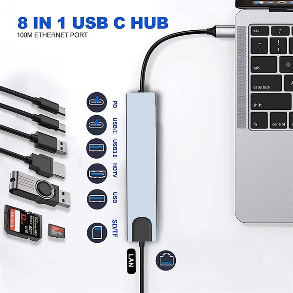 8 in 1 USB HUB 3.0 Adapter