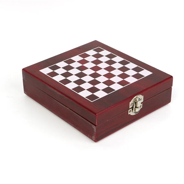 4 Piece Wine Tools Set with Chess Board Game