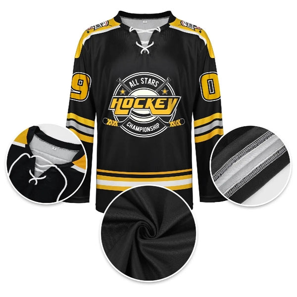 CUSTOM PERFORMANCE SUBLIMATED ICE HOCKEY JERSEY WITH LACE