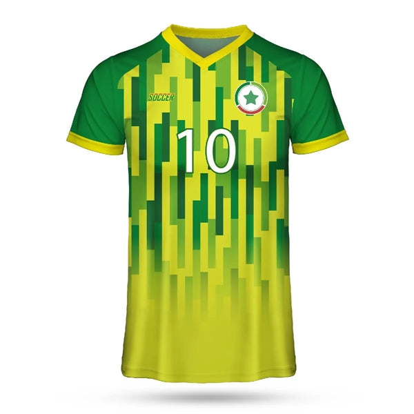 CUSTOM PERFORMANCE DYE SUBLIMATED RIB NECK SOCCER JERSEY