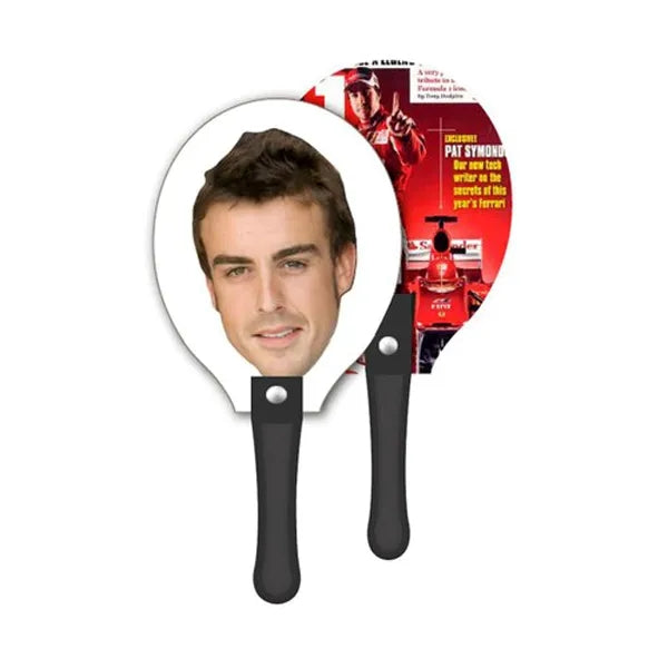 Racket / Guitar / Face Shape Hand Fan