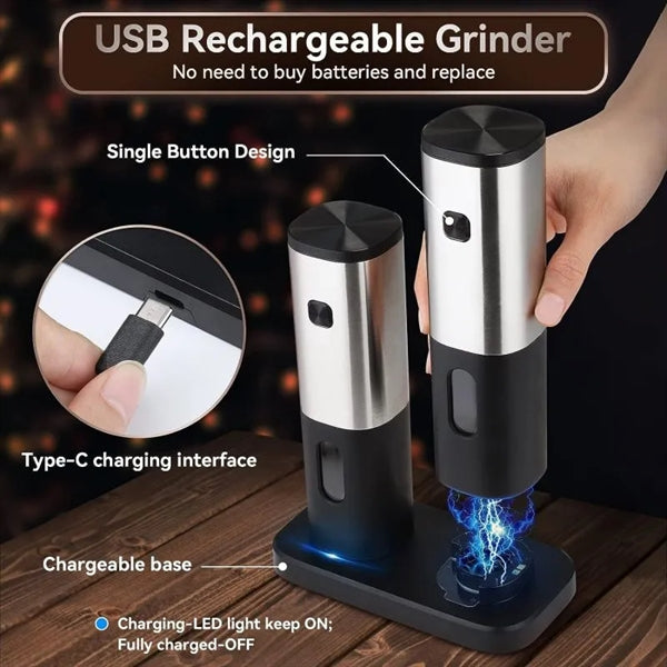 Salt and Pepper Grinders Rechargeable