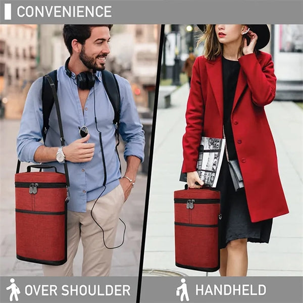 Double Bottle Wine Tote Carrier