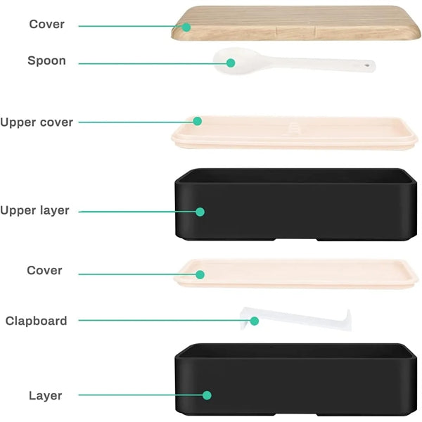 2 Compartments Bento Box