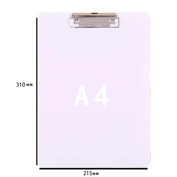 Plastic clipboard with clip