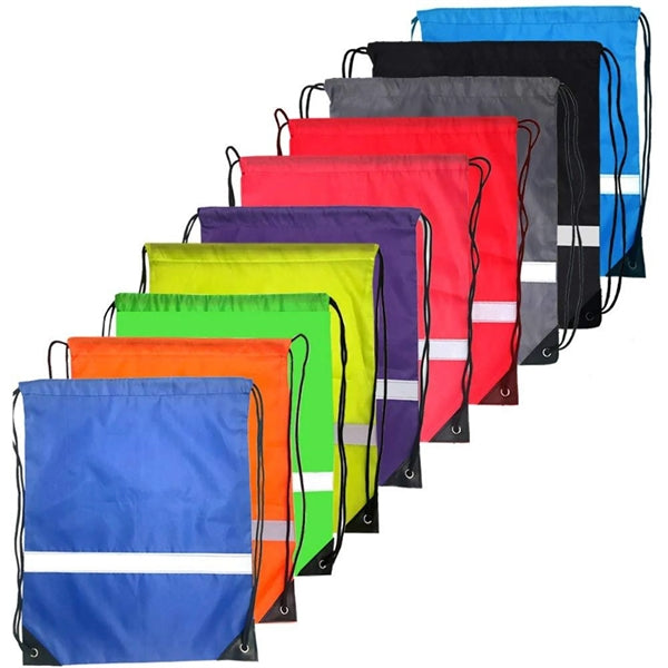 Reflective Drawstring Backpack Bag