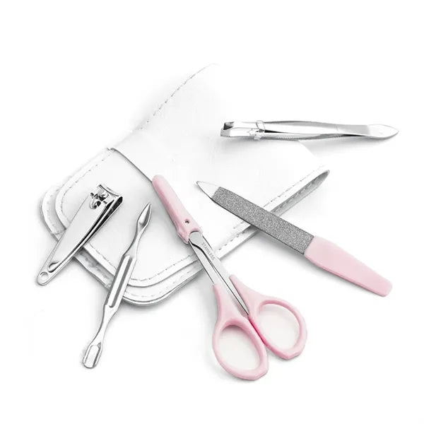 5Pcs Eyebrow Tweezers Set with Pouch