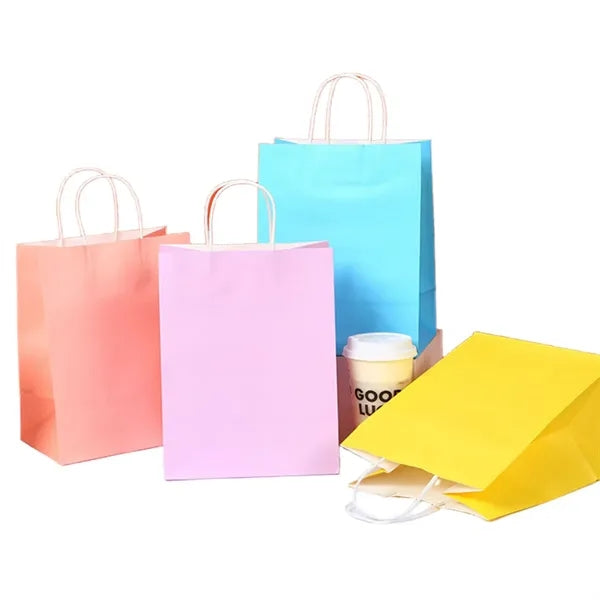Multiple Color Kraft Paper Bag With Handle