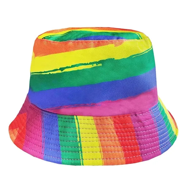 Custom Rainbow Colorful Printed Outdoor Fisherman Sun Hat