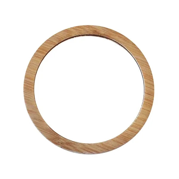 Custom Bamboo Mini Round Pocket Mirror