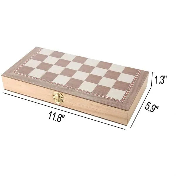 3 In 1 Wooden Chess Set