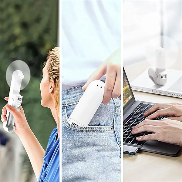 Usb Mini Fan with Powerbank and Telescopic Stand