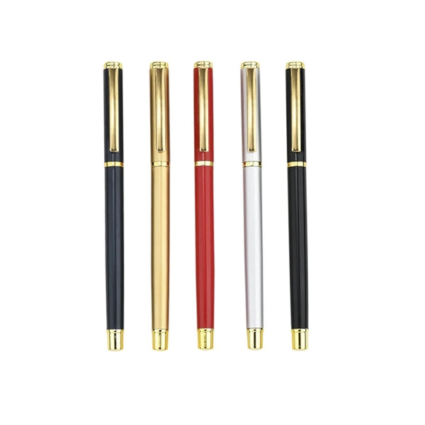 Black 0.5mm Gel Pen With Gold Metal Clip