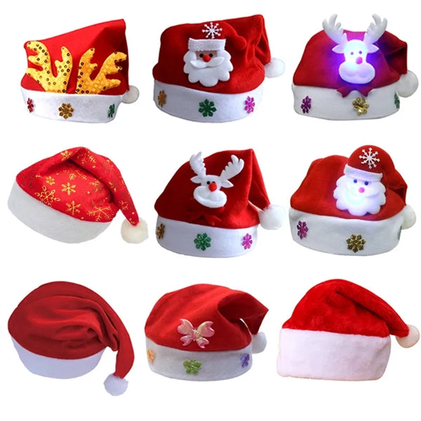 MOQ 50 Plush Santa claus Hats